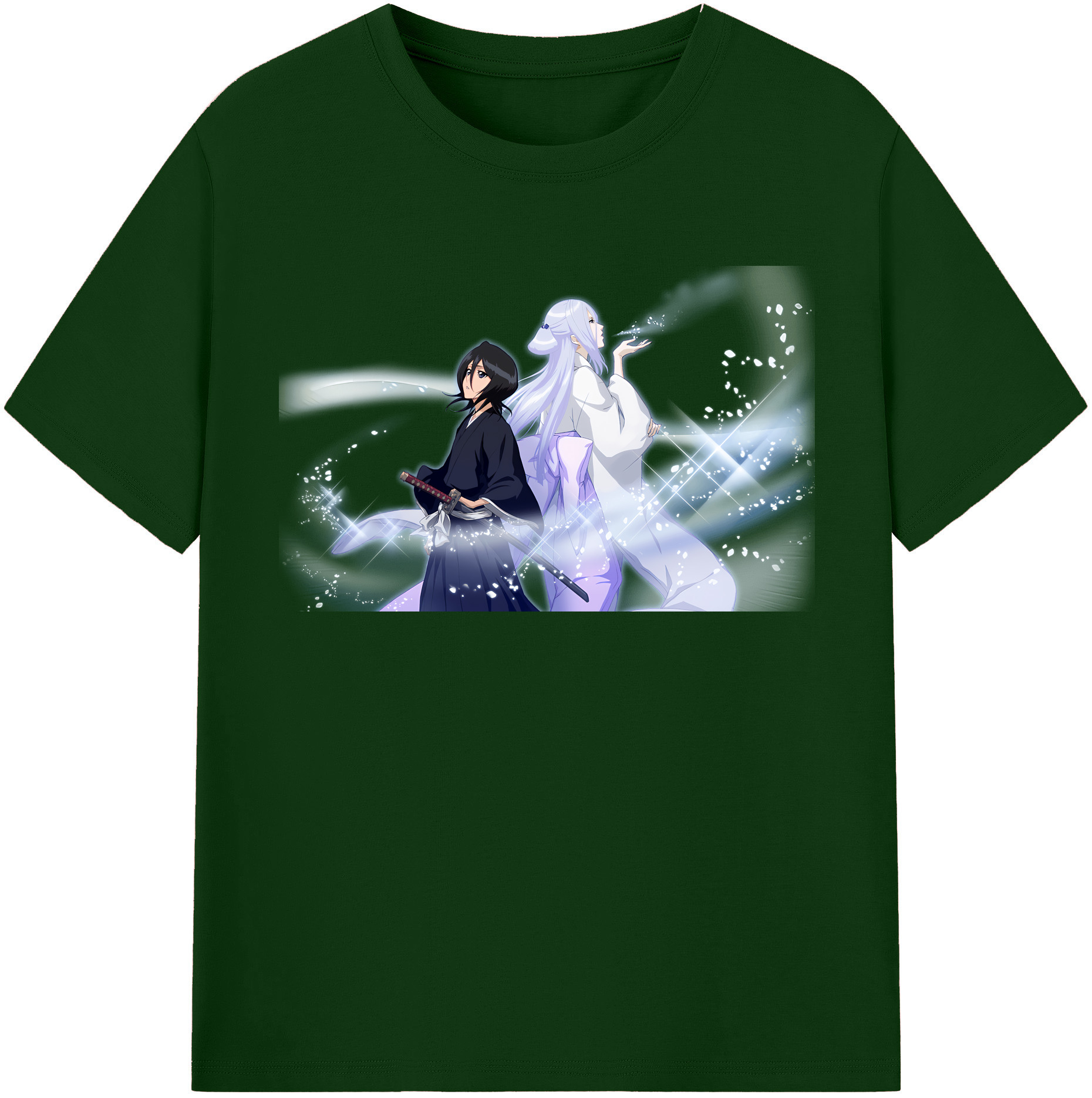（画像用） ブリーチ 朽木ルキア BLEACH Kuchiki Rukia 綿100％半袖Tシャツ（フロントプリント）